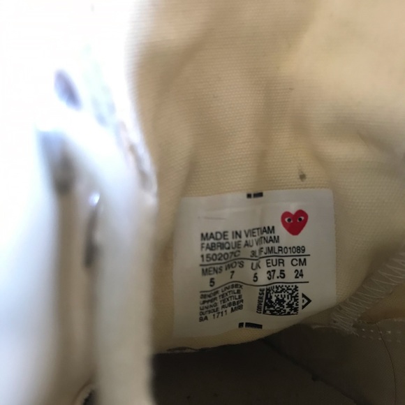 White low top Comme des garçons converse play - Picture 4 of 4